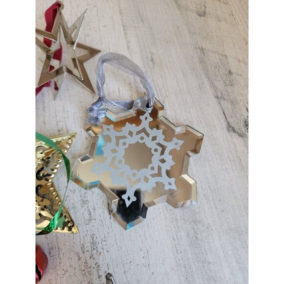 Unique vintage star ornament Xmas set variety snowflake - Picture 4 of 7